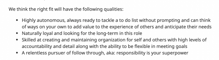 Executive assistant skills, qualifications, and experience example