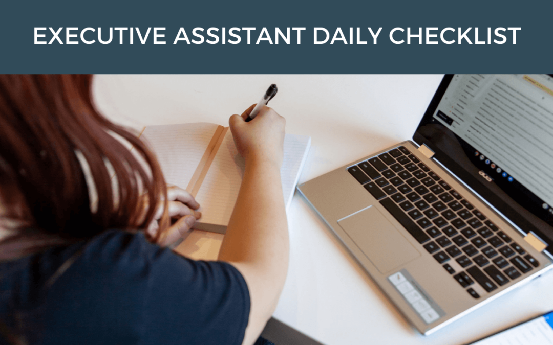 Executive Assistant Daily Checklist