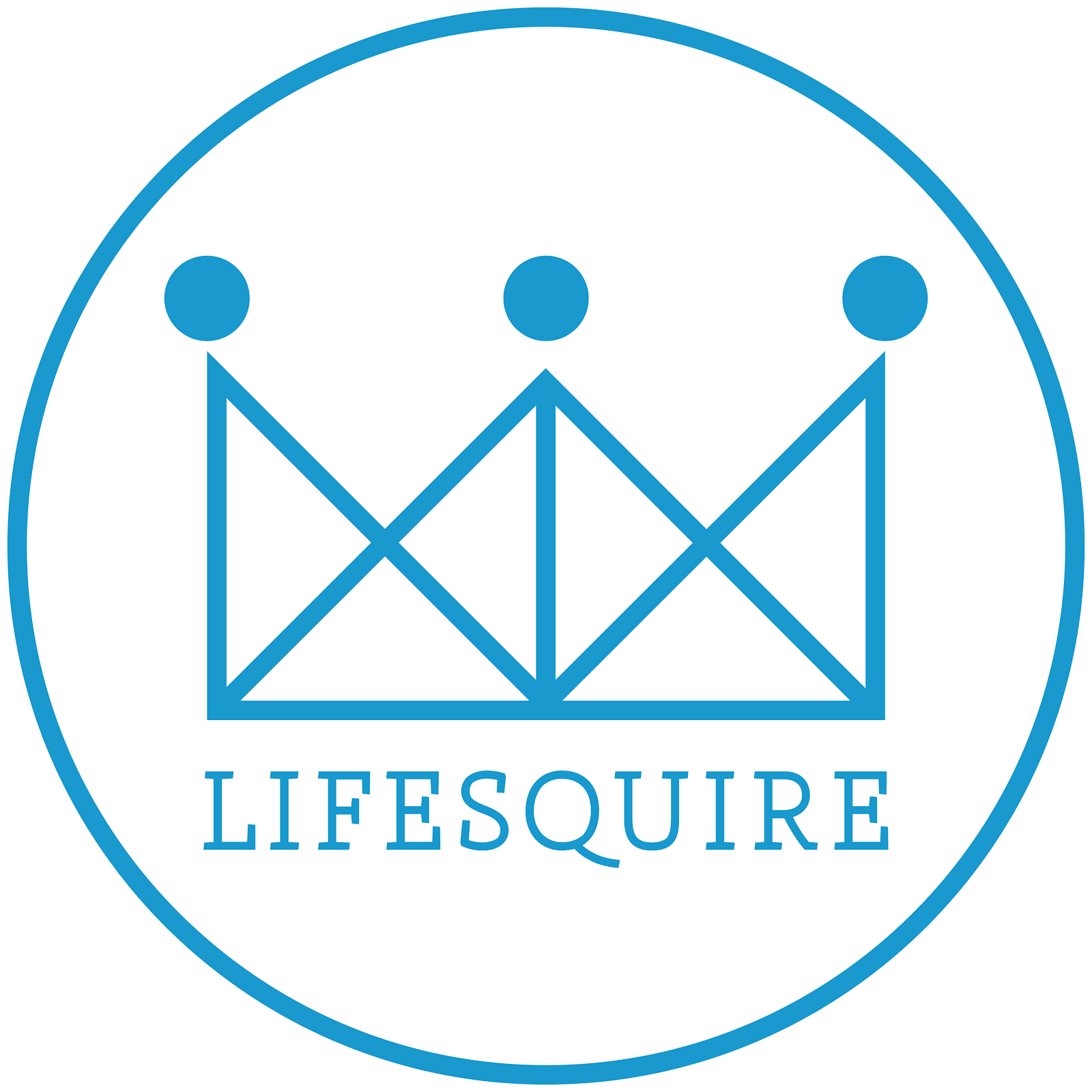 LifeSquire logo, a circle with a crown inside